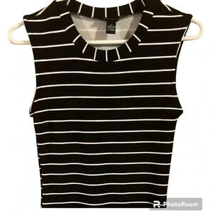 FREE💕 with purchase Woman’s sleeveless dress Seduction, black/white stripe,